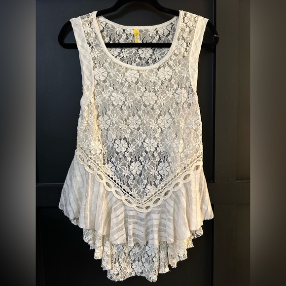 💎Free People dark bloom-lace-open back knit top - Picture 7 of 7